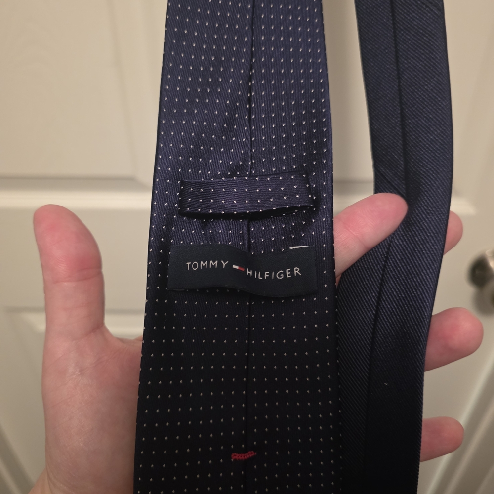 Tommy Hilfiger Bi-color Navy Blue Tie